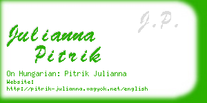 julianna pitrik business card